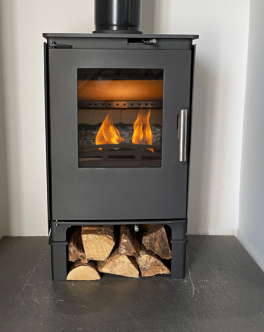 4kw Loxton 3 Convection Plus Multi Fuel Stove with Log Store